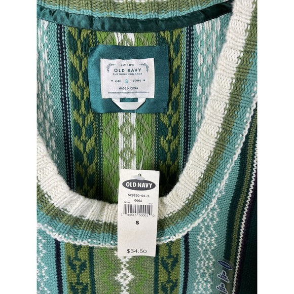 Old Navy Women's Aztec Print Scoop Neck Sweater Small NWT $34 Sparkly Glitter - Picture 2 of 7